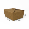 Wholesale Custom Brown Food Packaging Kraft Paper Lunch Box with Window